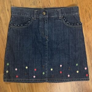Gymboree Polka Dot Jean Skort Kids Sz 12
